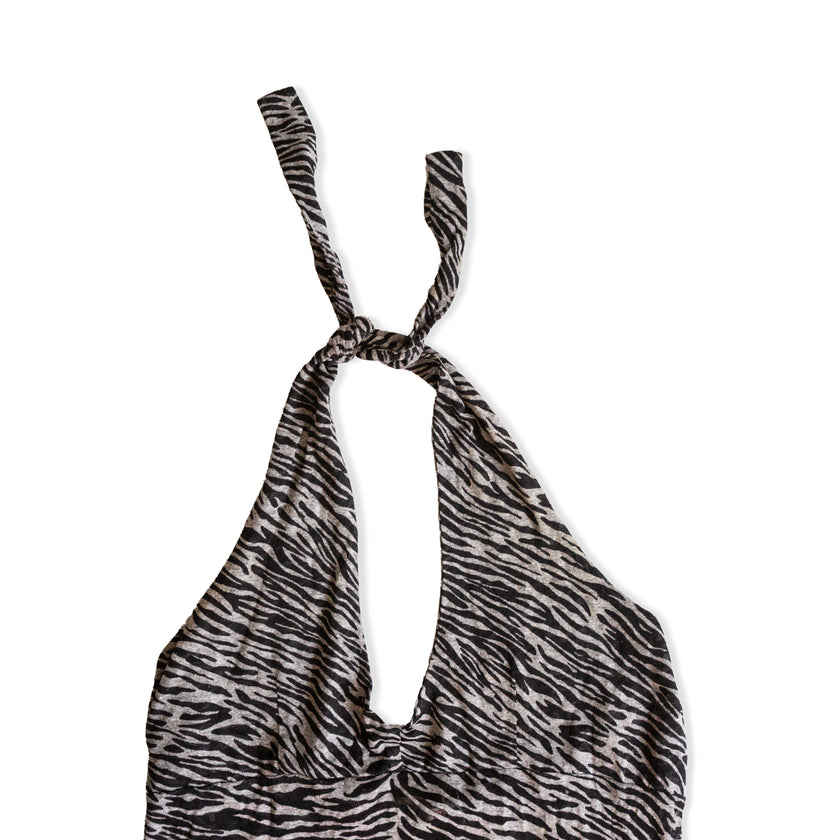 Animal print halter top (M)