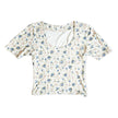 Super cute body fitting floral top (S/M)