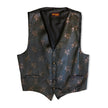 Vintage Men’s jacquard vest (XL)