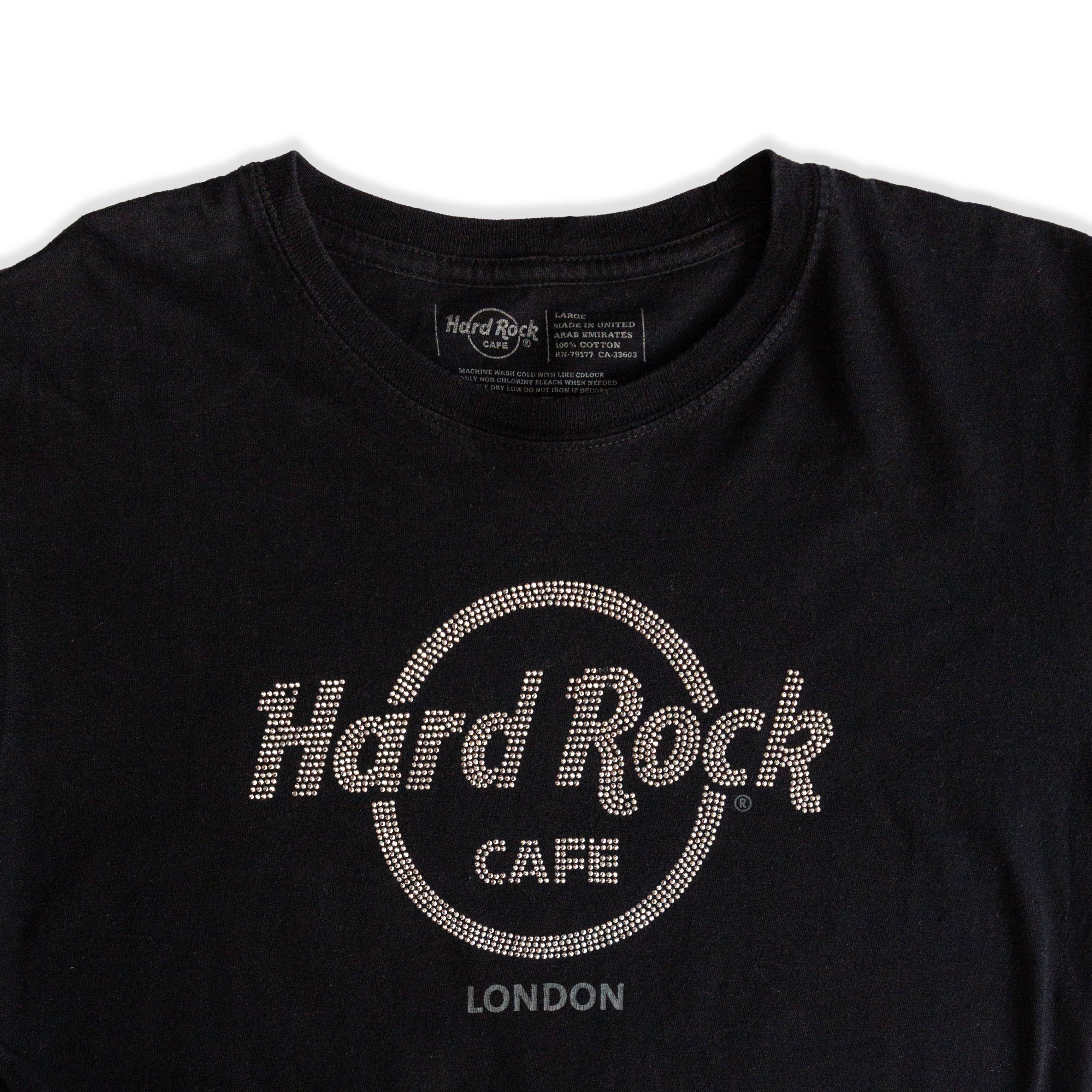 Hard Rock Cafe Woman's T-shirt with rhinestones (L)