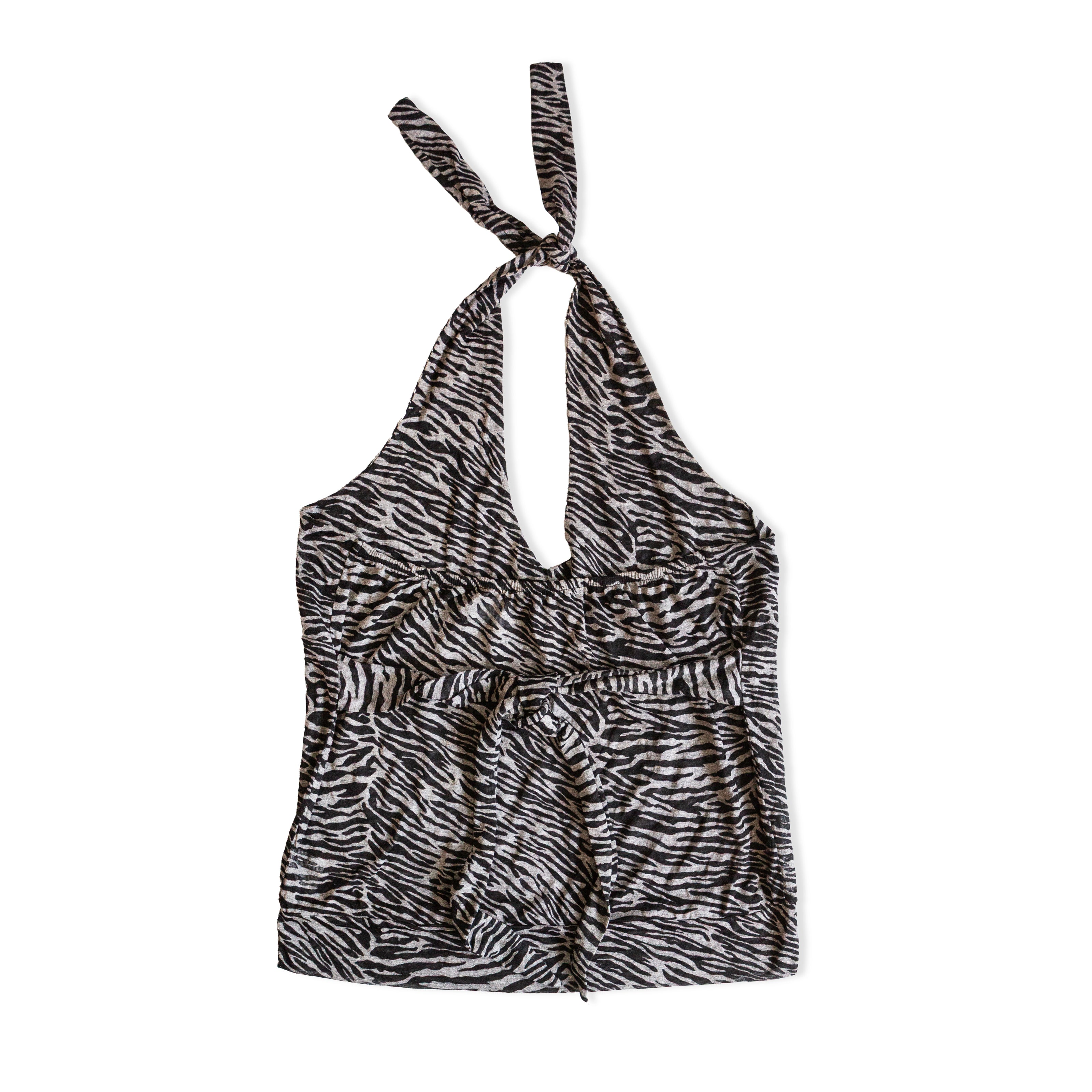 Animal print halter top (M)