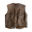 Vintage brown leather vest