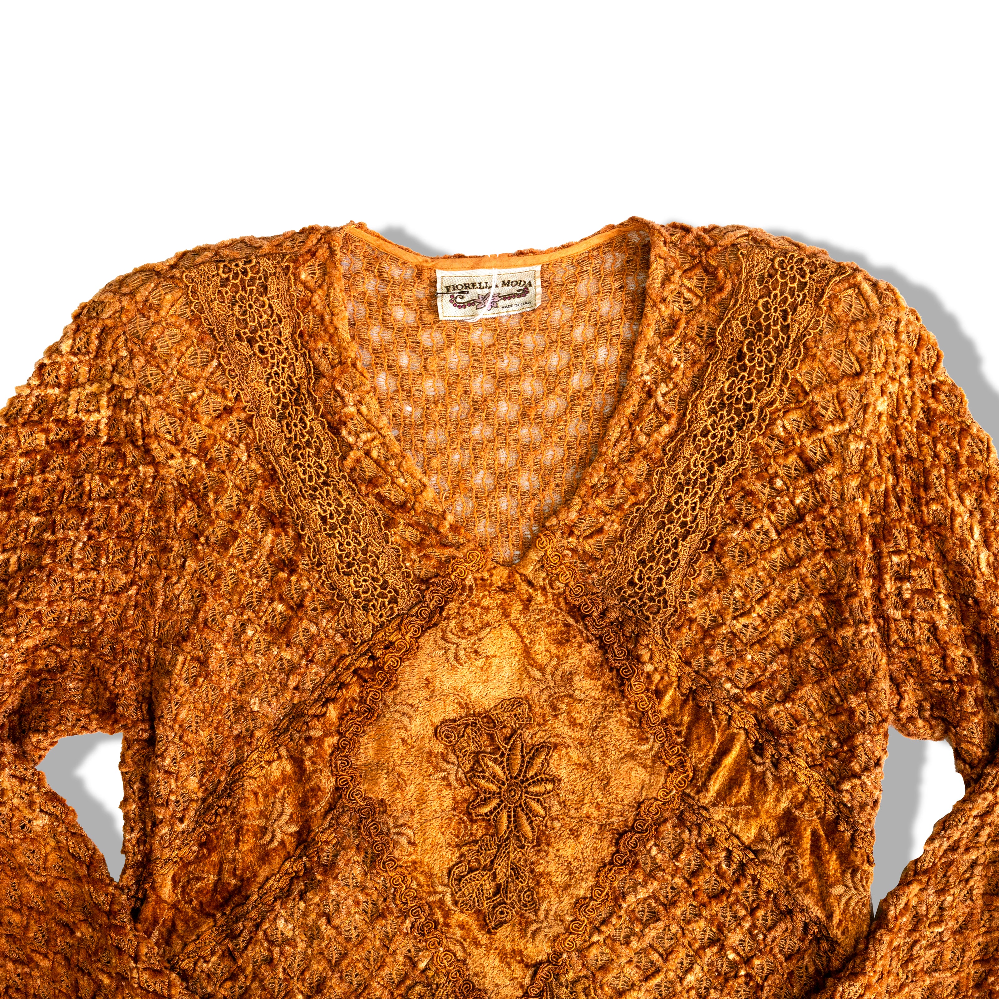 Vintage whimsy 100% viscose knit blouse / dress