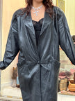 Super hot vintage leather jacket with shoulder pads