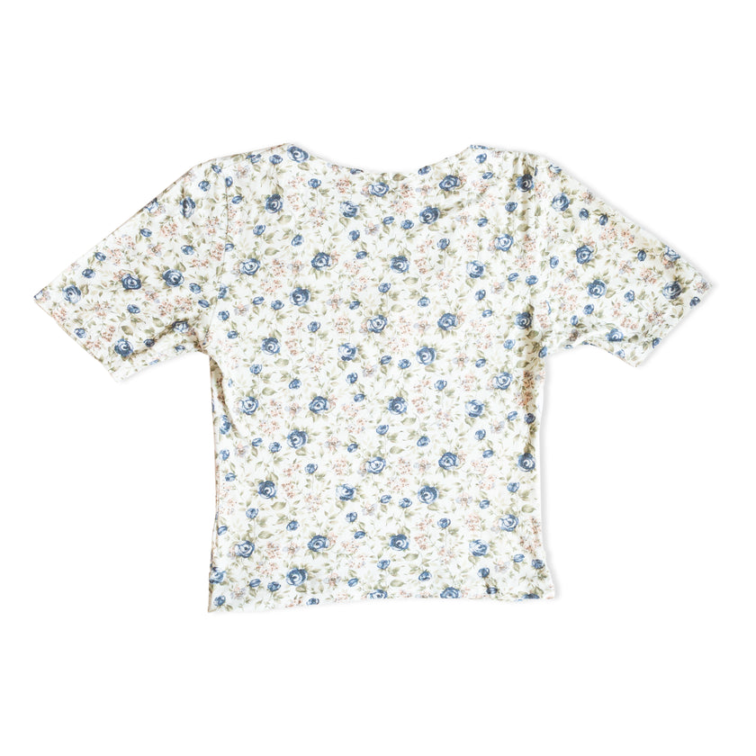 Super cute body fitting floral top (S/M)