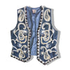 Vintage 100% silk vest with beading and sequin detailing