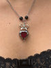 Dainty red heart necklace