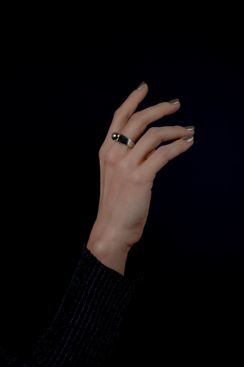 Noxpiria Golden nipple silver 925 ring