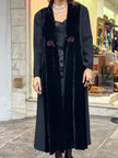 Stunning maxi vintage jacket with velvet detailing