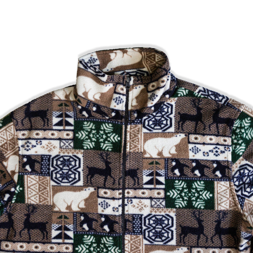 Vintage Abstract Full Zip Fleece (XL)