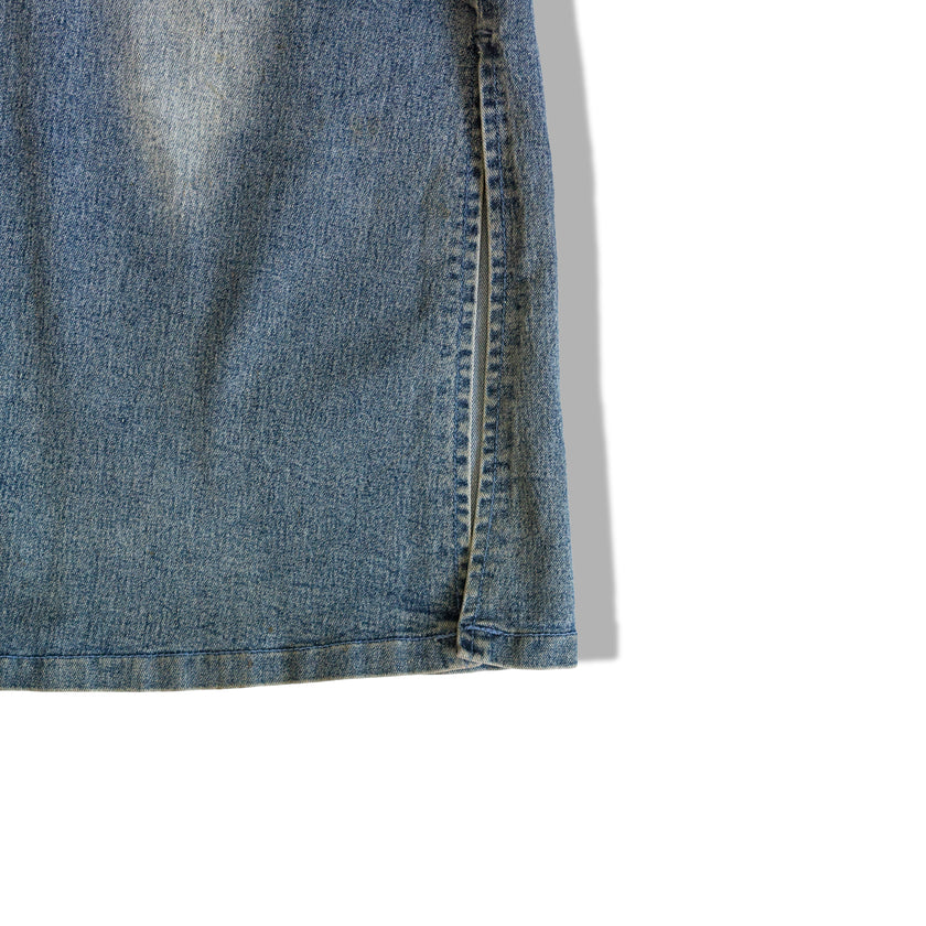Denim low waisted skirt with slits on the sides (S/M - elastic material)
