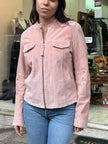 Stunning pink genuine suede jacket