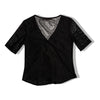 Vintage black mesh top with emboidered beads
