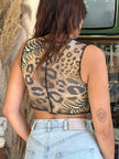 Handmade animal print top