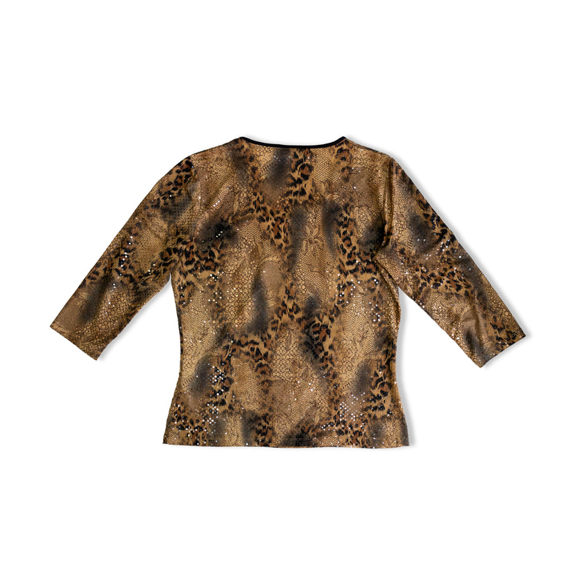 Your 6th sense leopard 3/4 sleeves top