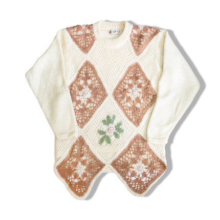 Unique wool knit sweater (L/XL)