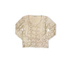 Beige top with delicate leopard accents