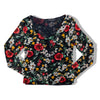 Super cute floral mesh top