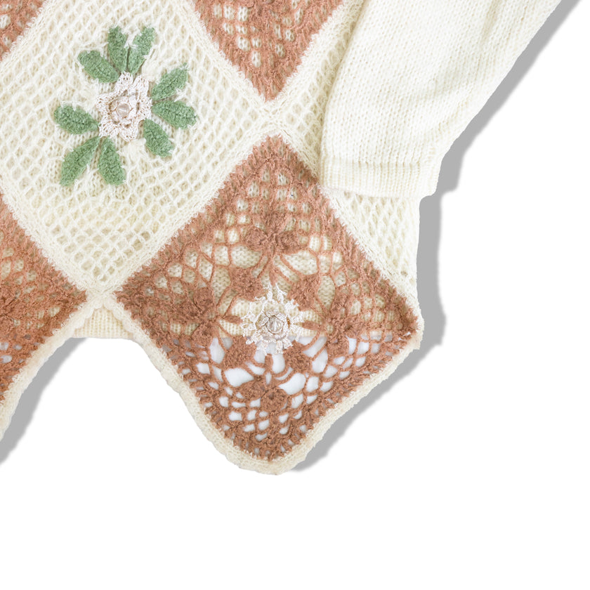 Unique wool knit sweater (L/XL)