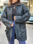 Vintage leather shearling jacket