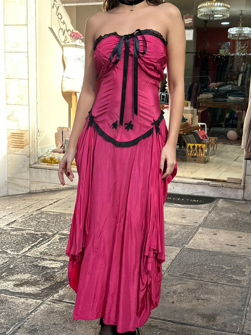 Stunning vintage strapless dress