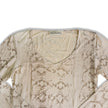 Beige top with delicate leopard accents