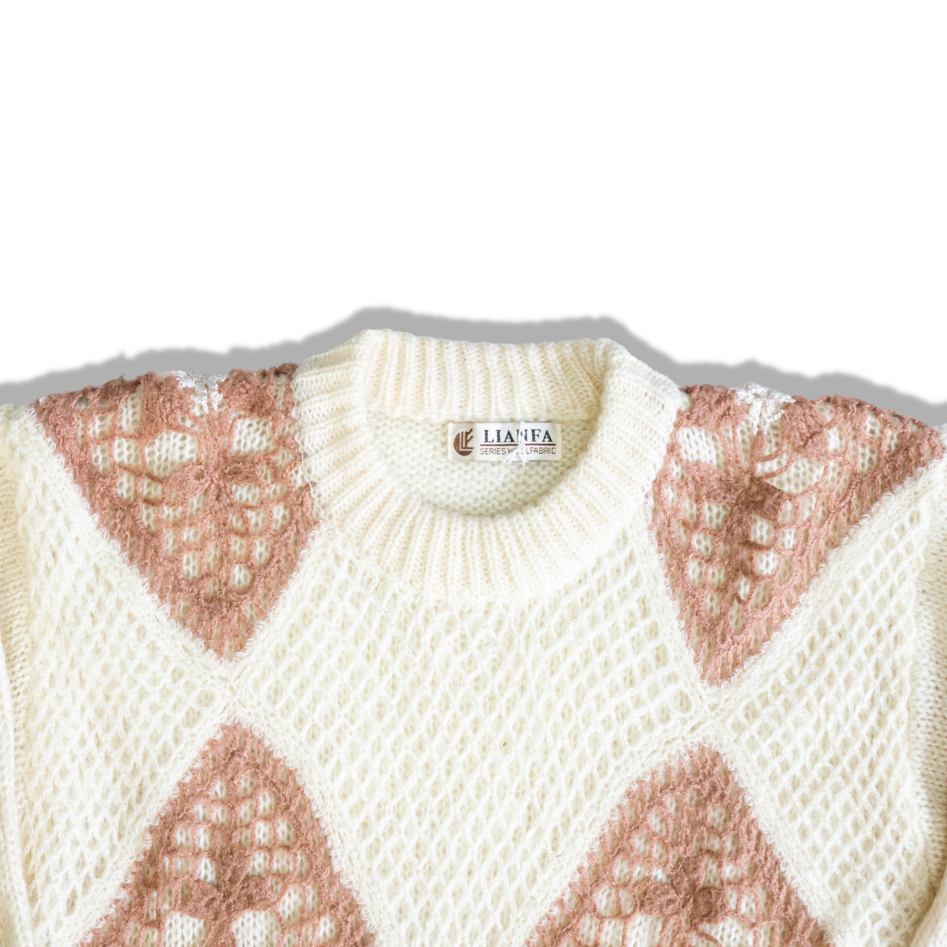 Unique wool knit sweater (L/XL)