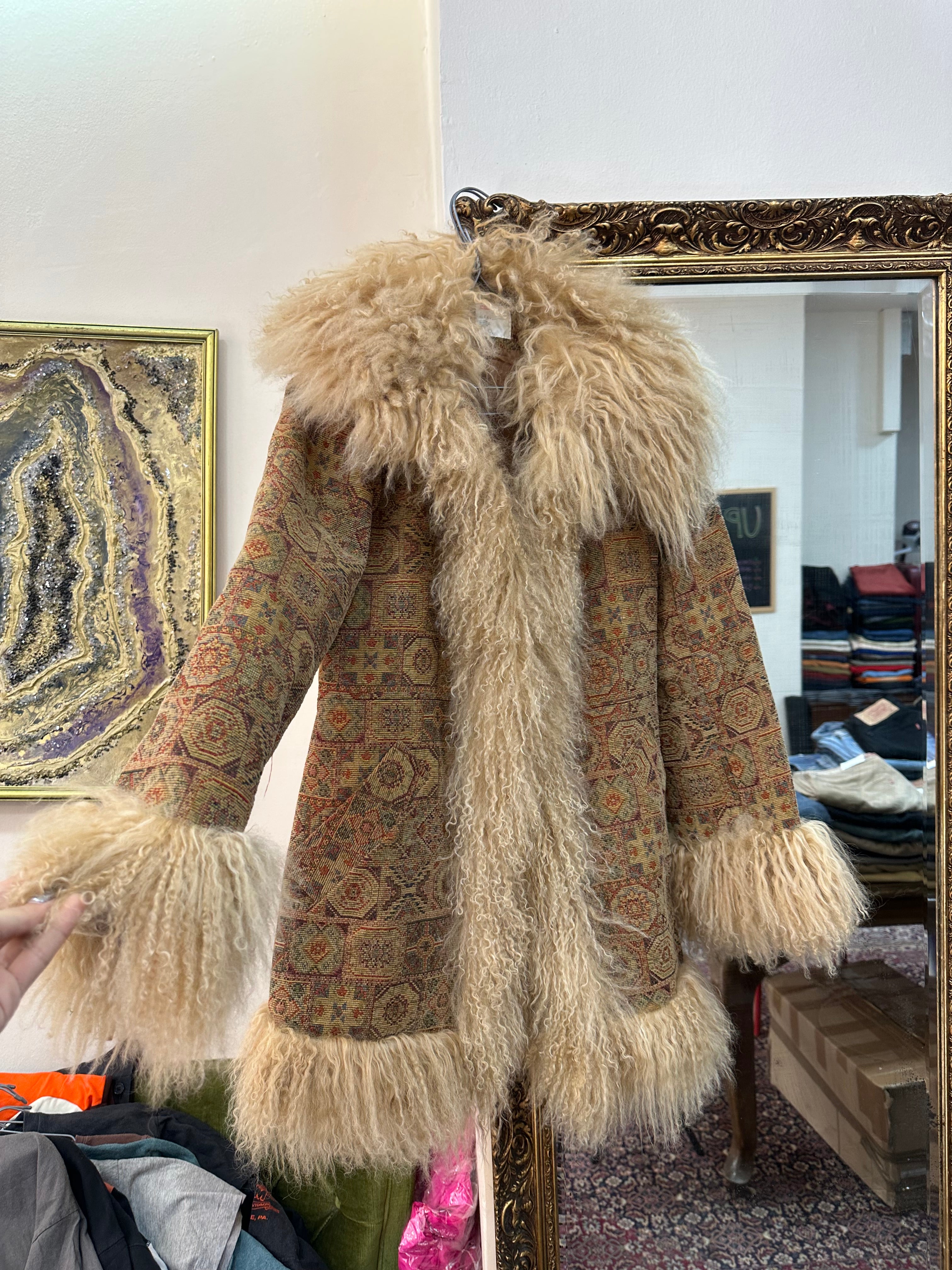 Stunning light afghan coat