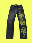 Armani hand painted jeans