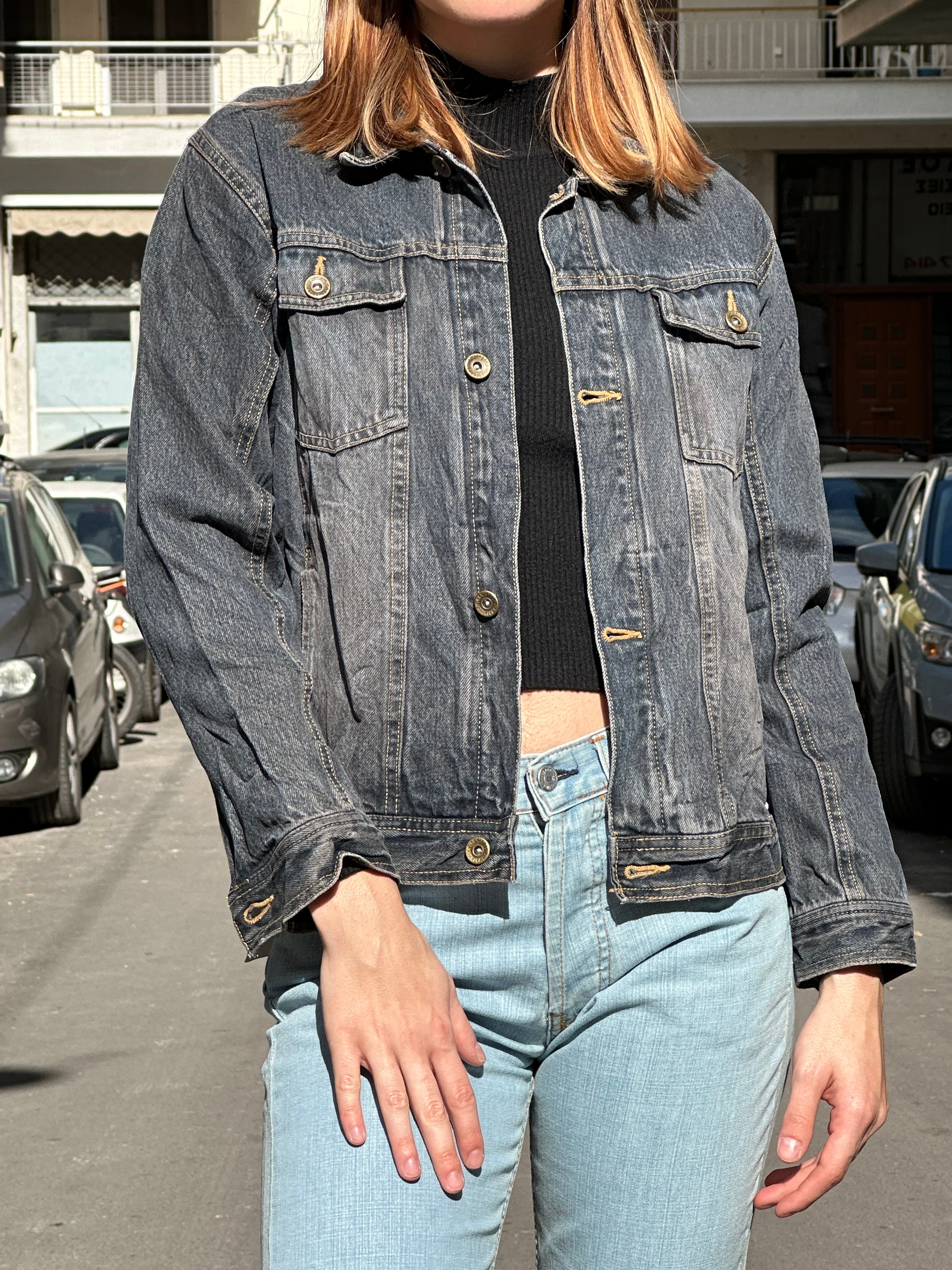 Dark wash denim jacket