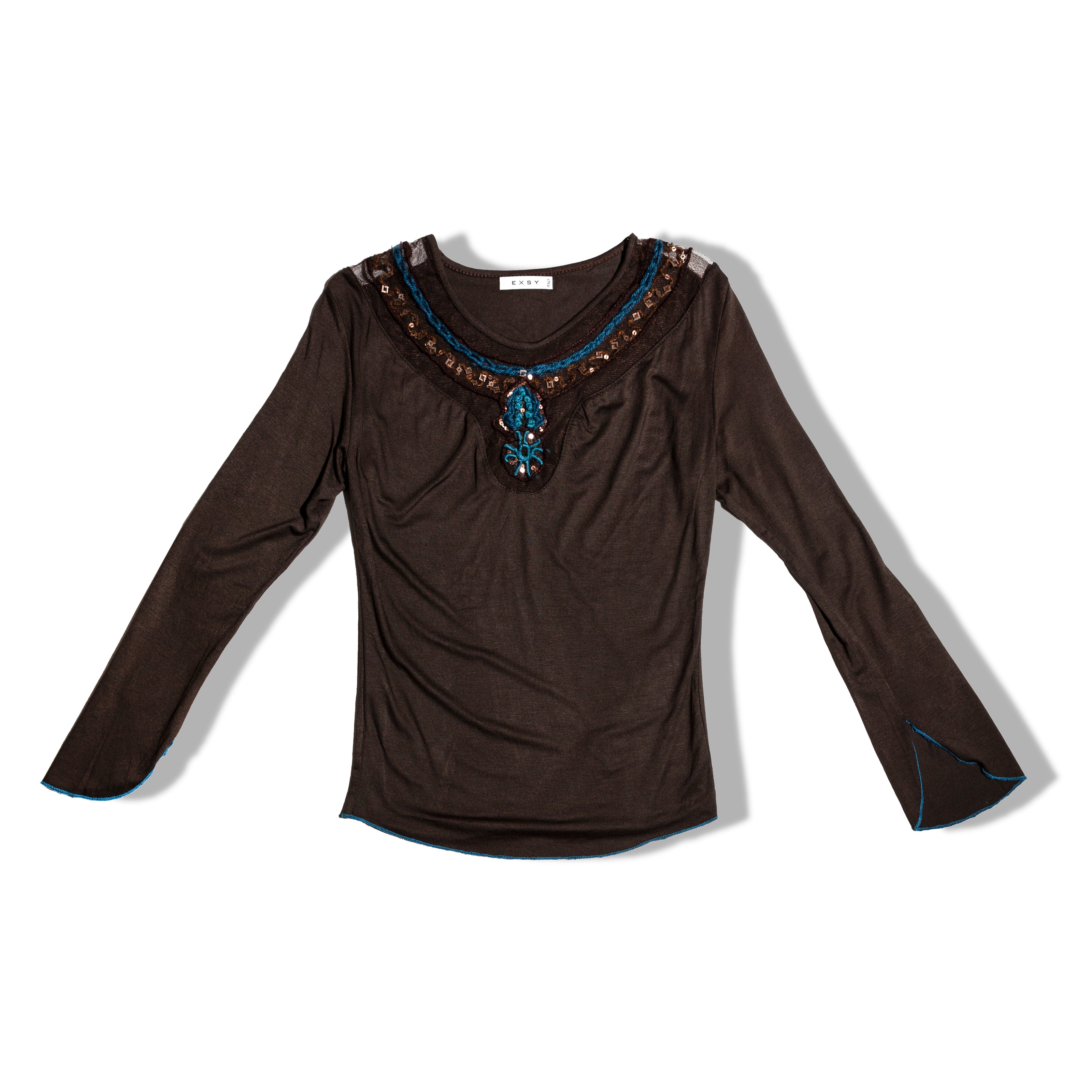 Beautiful embroidered and beaded deadstock top