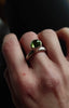 Kimilio Eos silver 925 ring with peridot stone (open back -adjustable size)