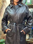 Vintage leather trench coat