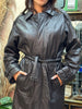 Vintage leather trench coat