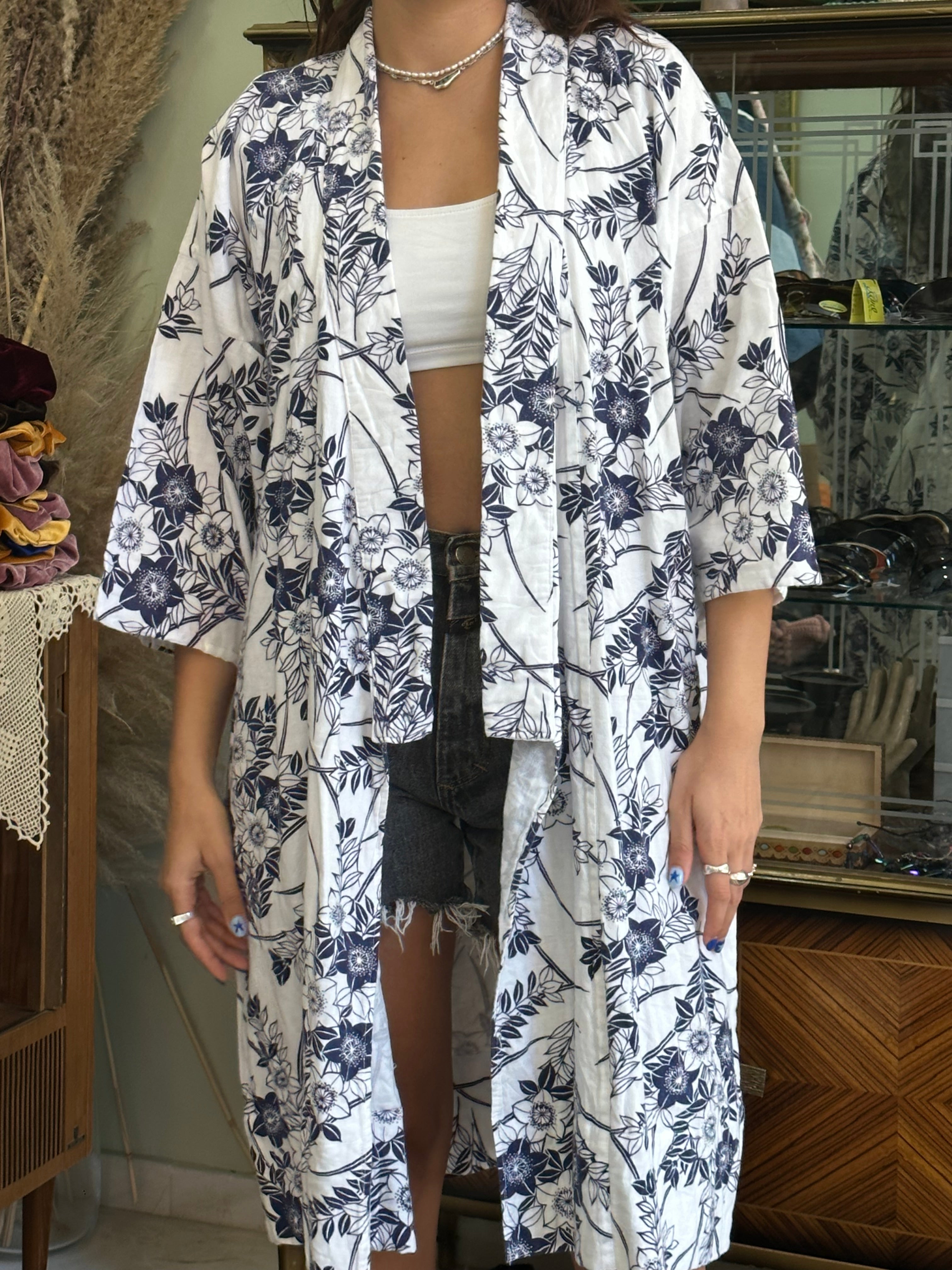 Stunning cotton yukata robe