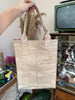 Vintage gold leather tote bag