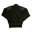 Vintage Dark Green Wool Hunting Sweater with Corduroy Patches