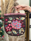 Super cute mini handbag with embroidered details