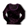 Super cute purple velvet top with beaded details