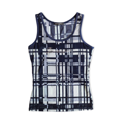 Super hot patterned mesh tank top (M/XL)