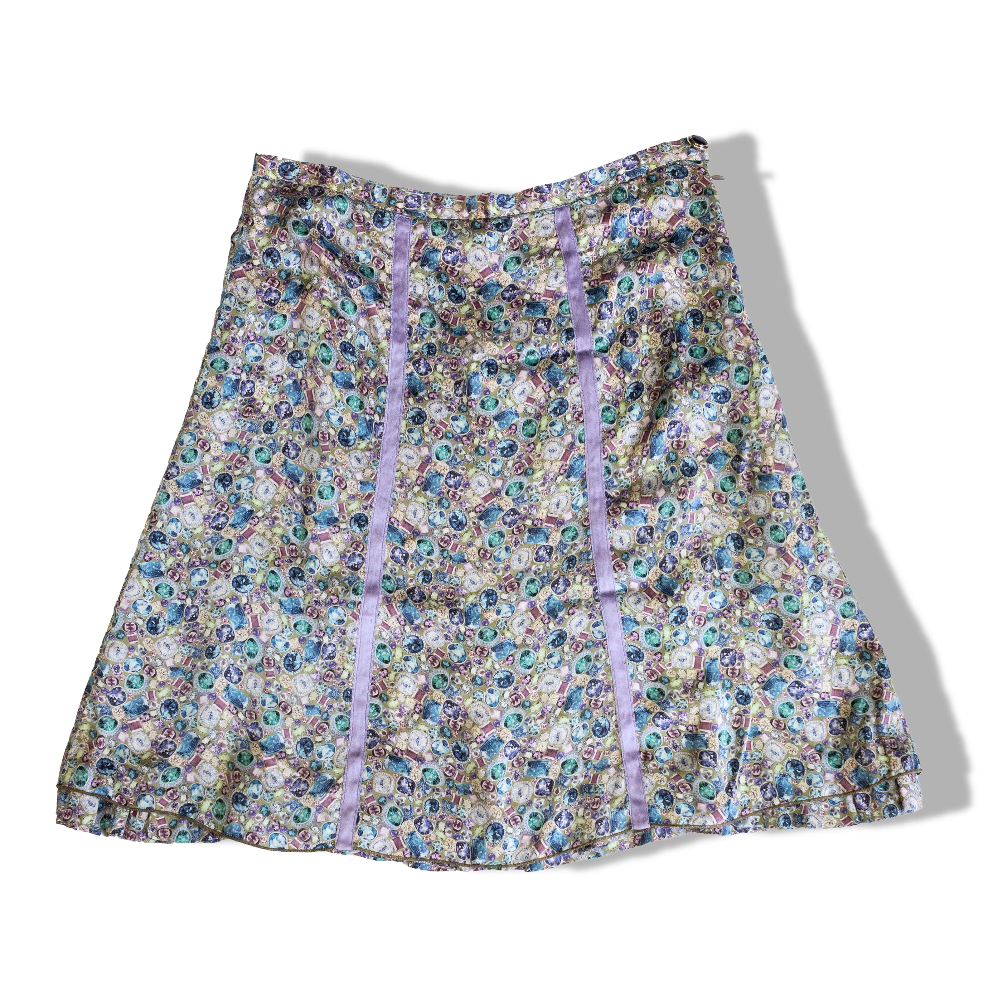 Super funky 100% silk skirt with side zipper (M/L)