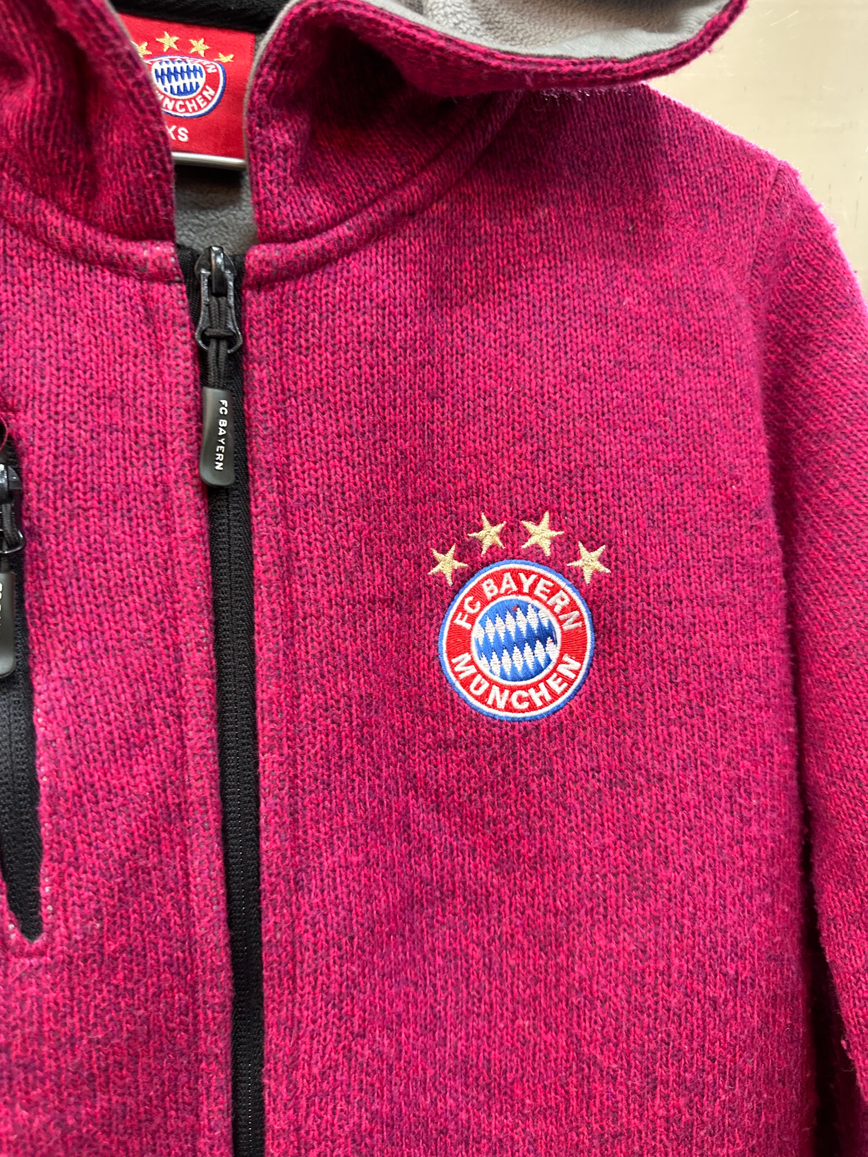 FC Bayern knit jacket with fleece lining