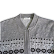 Vintage men’s funky zip up knit crewneck sweater (L)