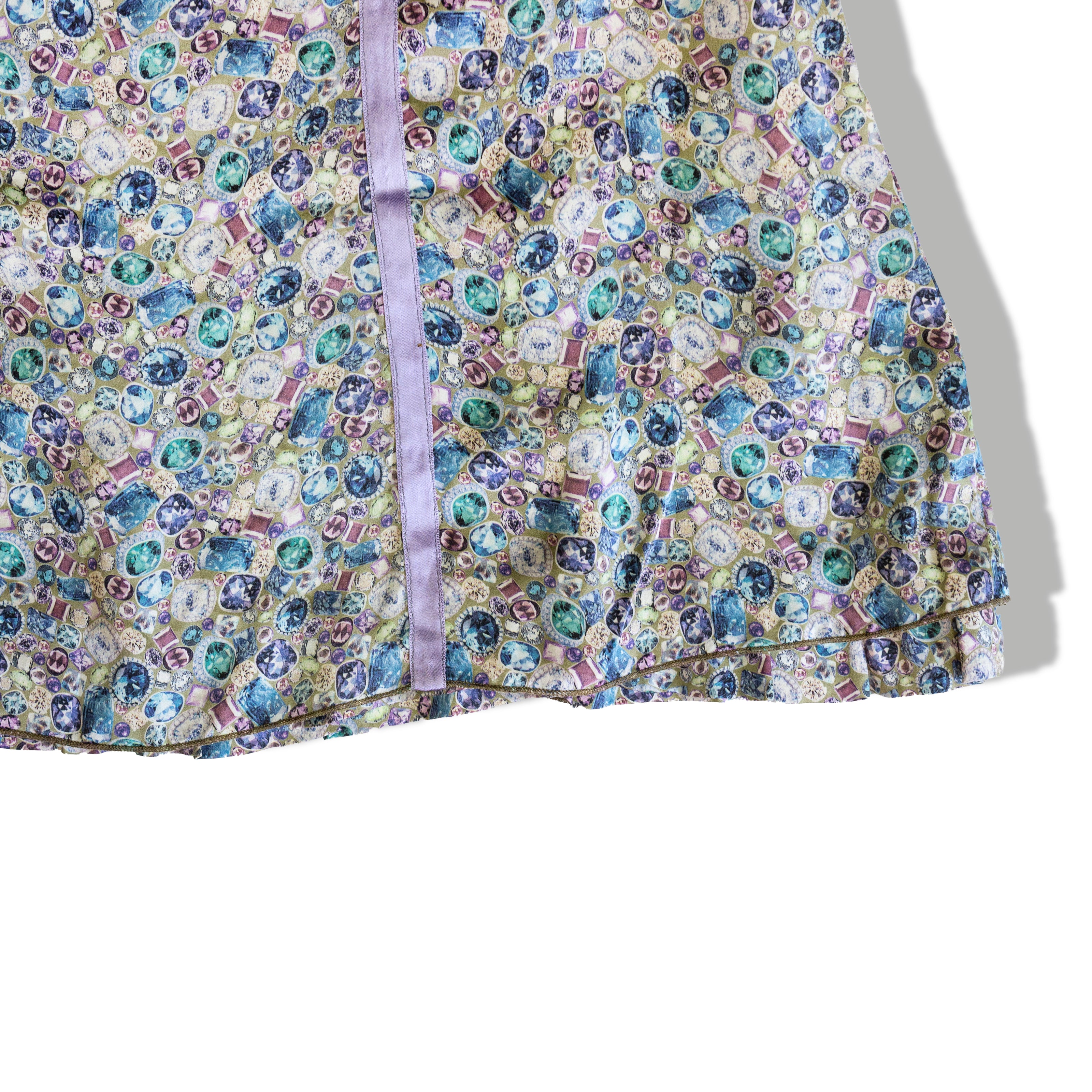 Super funky 100% silk skirt with side zipper (M/L)