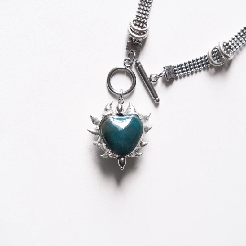 Kosmirah Cyber Devil Heart necklace