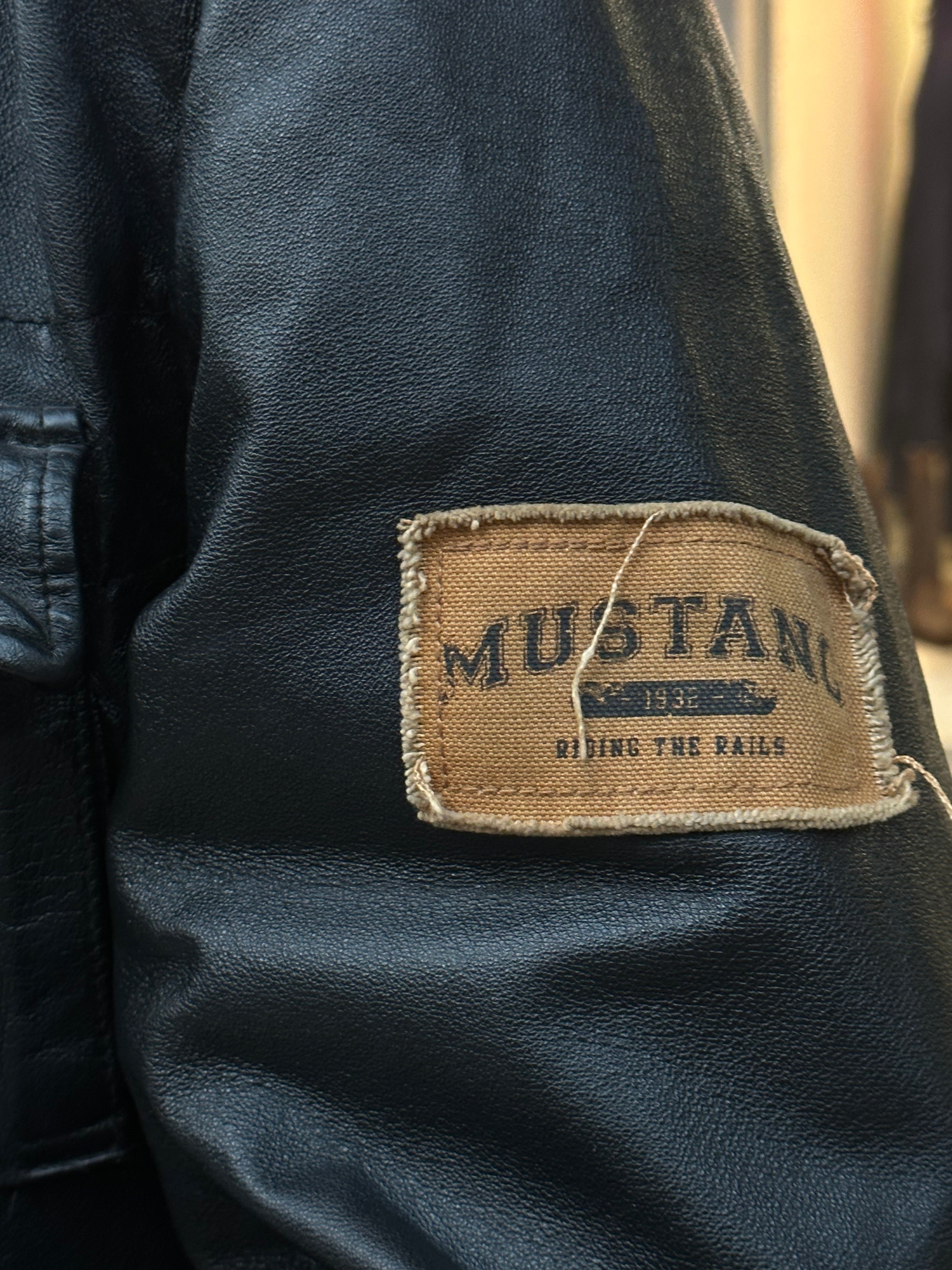 Mustang leather biker jacket