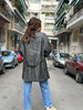 Vintage granite grey leather jacket