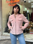 Stunning pink genuine suede jacket