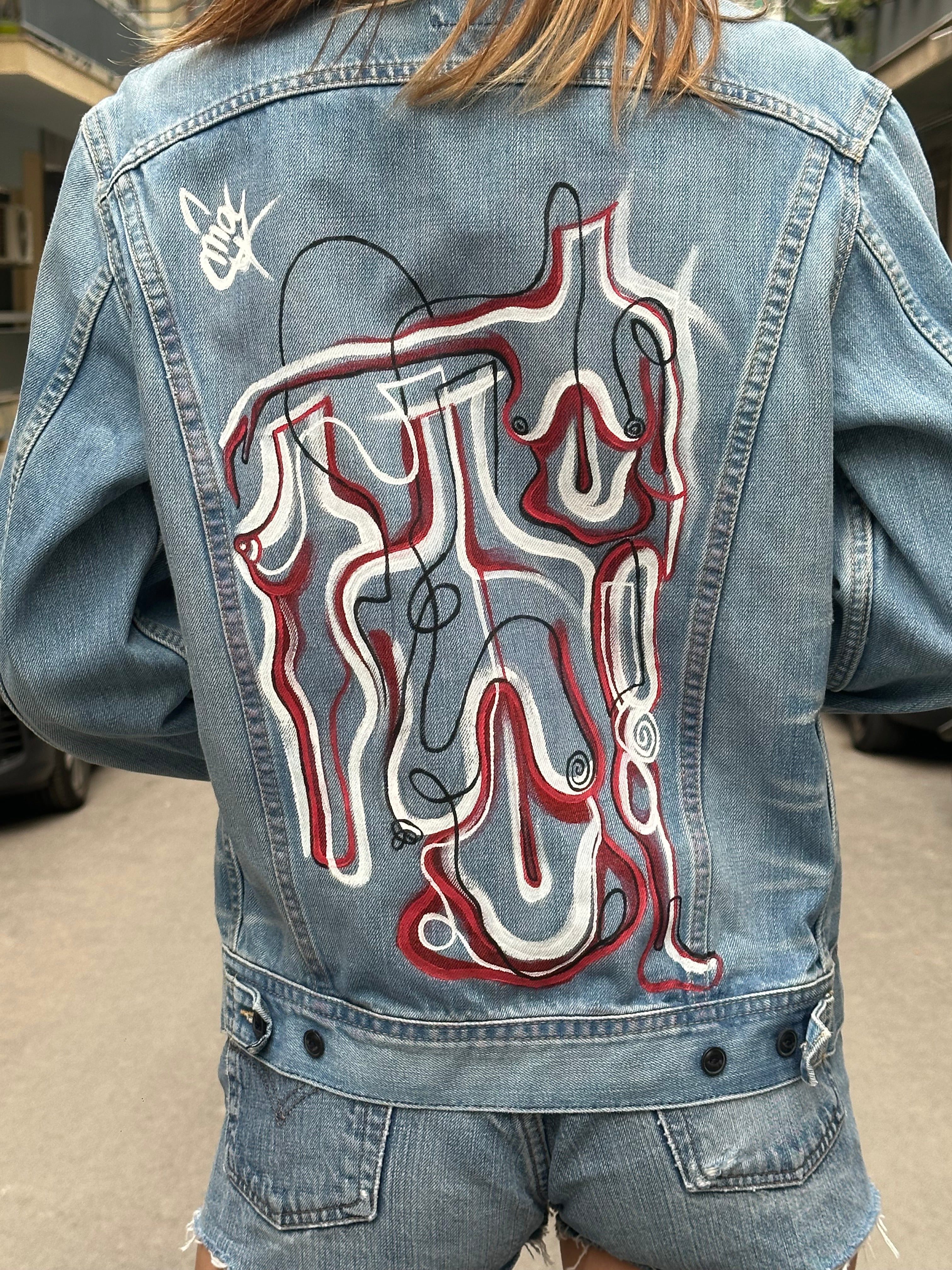 Hand painted Lee denim jacket