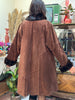 Stunning vintage oversized genuine leather coat